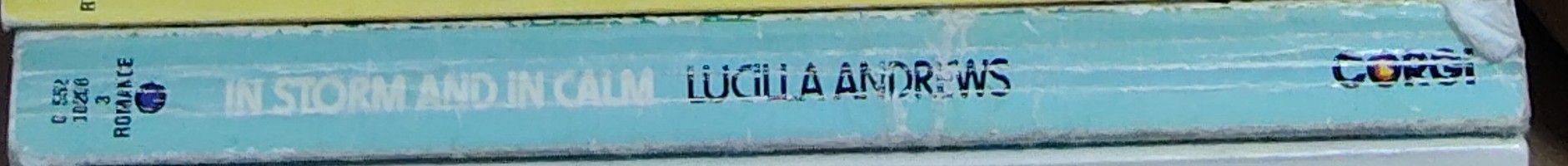 Lucilla Andrews  IN STORM AND IN CALM spine of book image