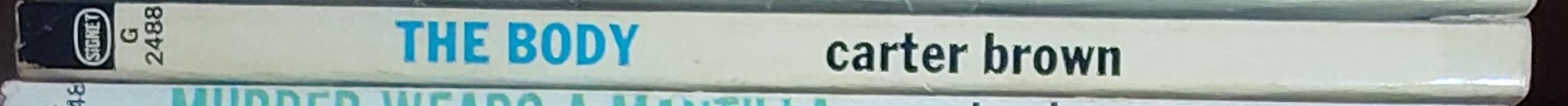 Carter Brown  THE BODY spine of book image