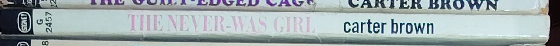 Carter Brown  THE NEVER-WAS GIRL spine of book image