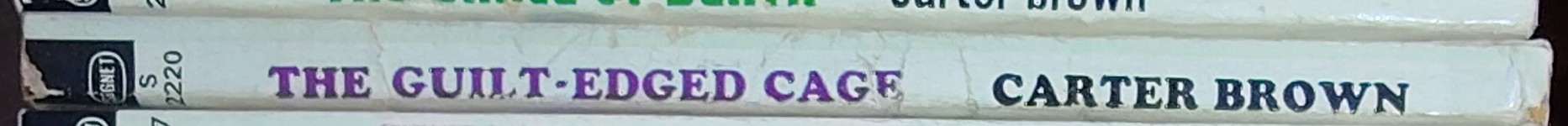 Carter Brown  THE GUILT-EDGE CAGE spine of book image