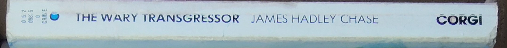 James Hadley Chase  THE WARY TRANSGRESSOR spine of book image