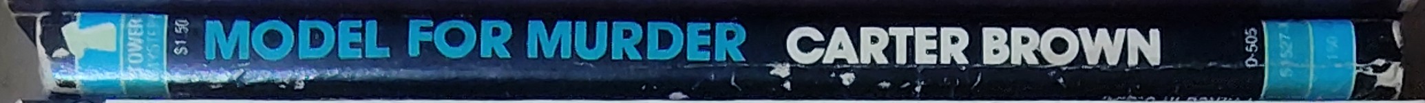 Carter Brown  MODEL FOR MURDER spine of book image