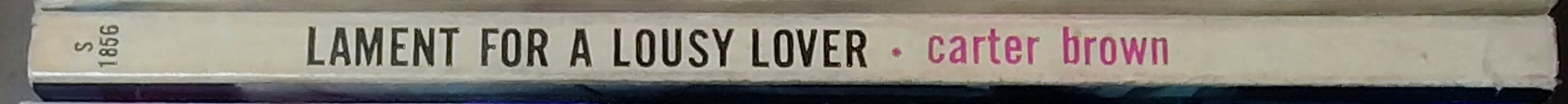 Carter Brown  LAMENT FOR A LOUSY LOVER spine of book image