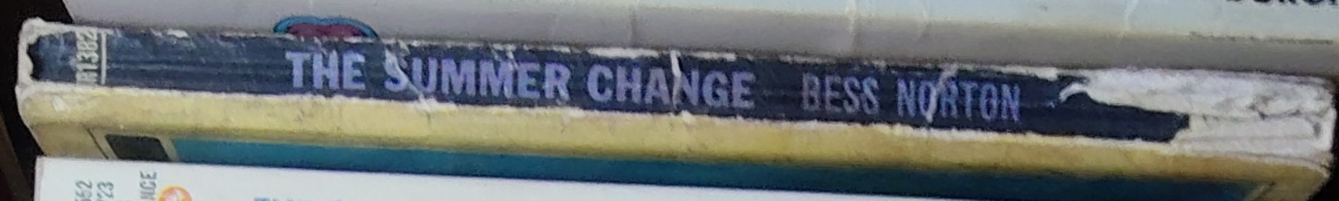 Bess Norton  THE SUMMER CHANGE spine of book image