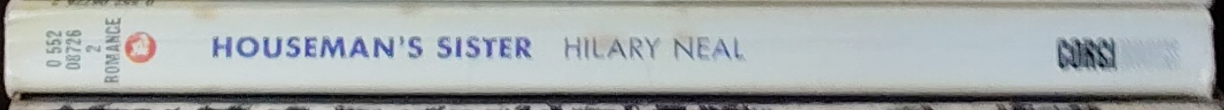 Hilary Neal  HOUSEMAN'S SISTER spine of book image