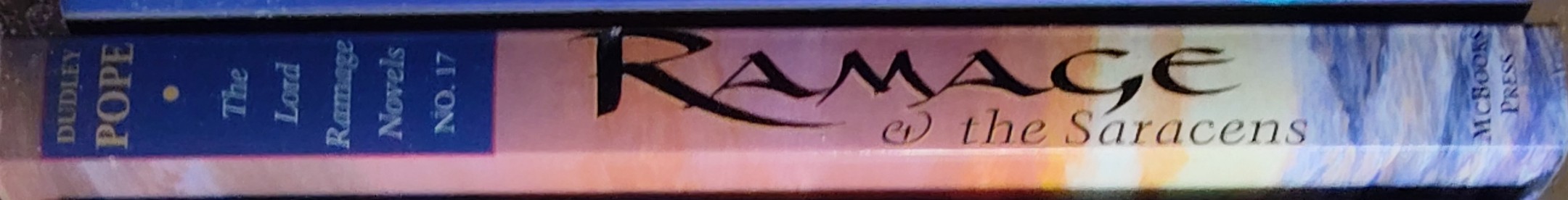 Dudley Pope  RAMAGE AND THE SARACENS spine of book image