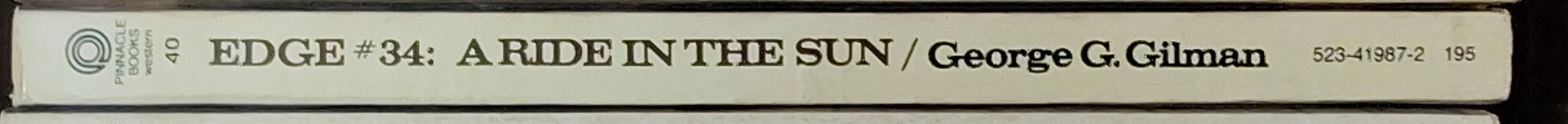 George G. Gilman  EDGE 34: A RIDE IN THE SUN spine of book image