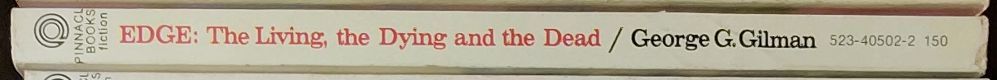 George G. Gilman  EDGE 29: THE LIVING, THE DYING & THE DEAD spine of book image
