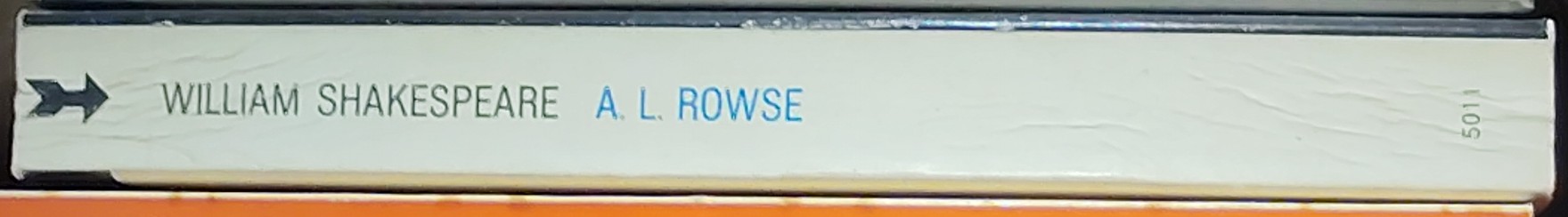   (A.L.Rowse) WILLIAM SHAKESPEARE spine of book image