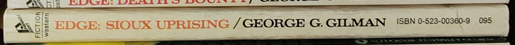 George G. Gilman  EDGE 11: SIOUX UPRISING spine of book image