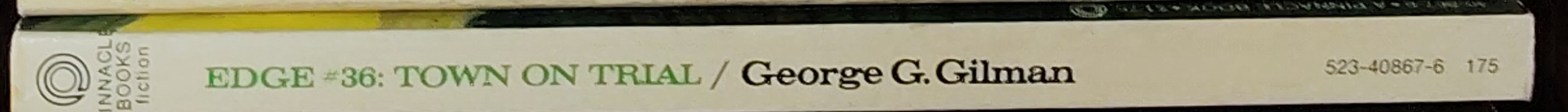 George G. Gilman  EDGE 36: TOWN ON TRIAL spine of book image
