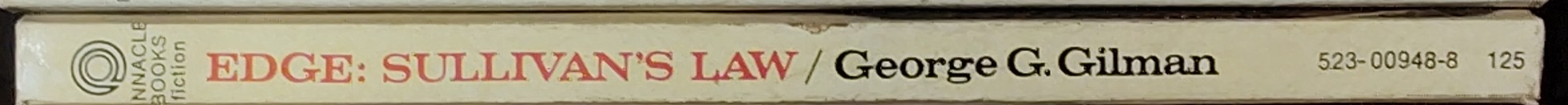 George G. Gilman  EDGE 20: SULLIVAN'S LAW spine of book image