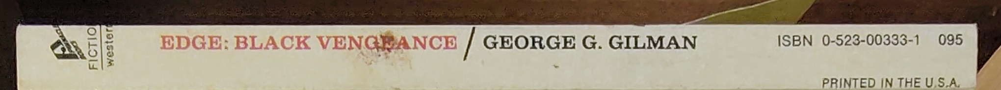 George G. Gilman  EDGE 10: BLACK VENGEANCE spine of book image