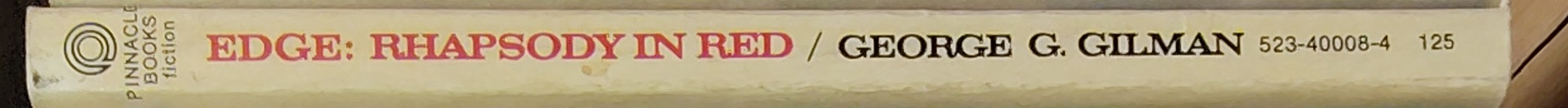 George G. Gilman  EDGE 21: RHAPSODY IN RED spine of book image
