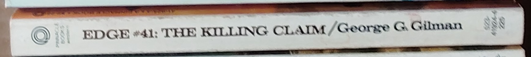 George G. Gilman  EDGE 41: THE KILLING CLAIM spine of book image