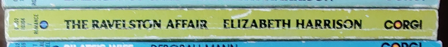 Elizabeth Harrison  THE RAVELSTON AFFAIR spine of book image