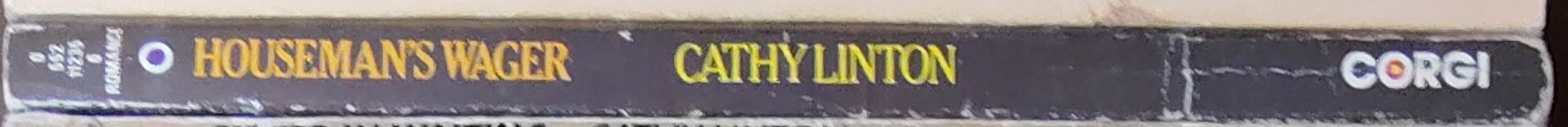 Cathy Linton  HOUSEMAN'S WAGER spine of book image