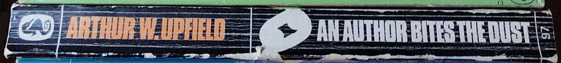 Arthur Upfield  AN AUTHOR BITES THE DUST spine of book image