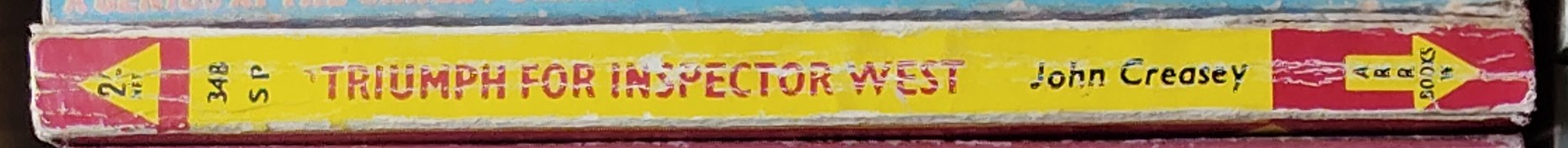 John Creasey  TRIUMPH FOR INSPECTOR WEST spine of book image