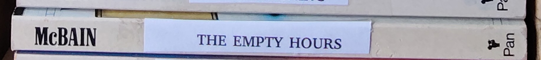 Ed McBain  THE EMPTY HOURS spine of book image