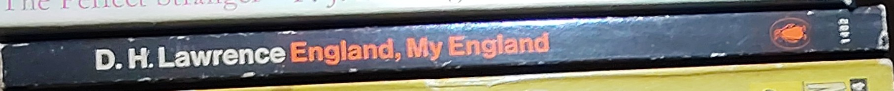 D.H. Lawrence  ENGLAND, MY ENGLAND spine of book image