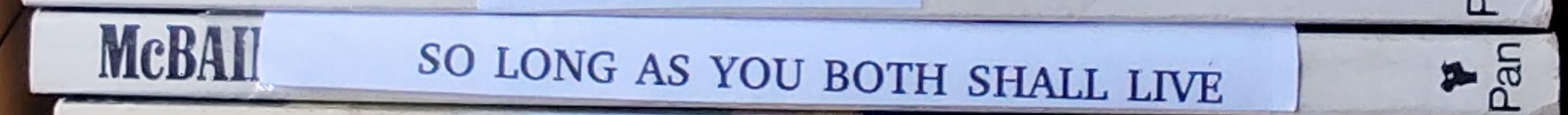 Ed McBain  SO LONG AS YOU BOTH SHALL LIVE spine of book image