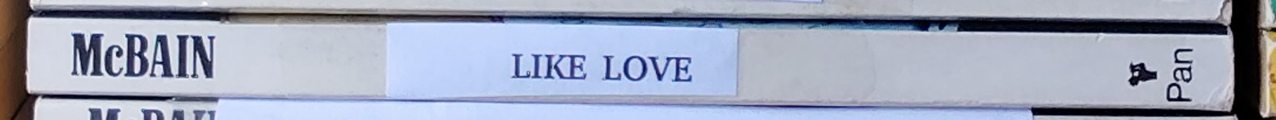 Ed McBain  LIKE LOVE spine of book image