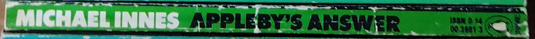 Michael Innes  APPLEBY'S ANSWER spine of book image