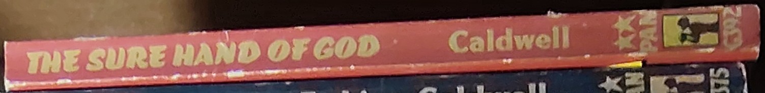 Erskine Caldwell  THE SURE HAND OF GOD spine of book image
