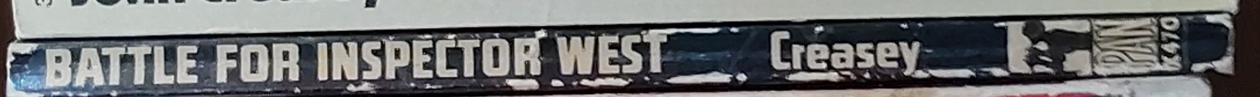 John Creasey  BATTLE FOR INSPECTOR WEST spine of book image