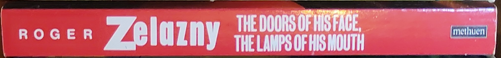 Roger Zelazny  THE DOORS OF HIS FACE, THE LAMPS OF HIS MOUTH spine of book image
