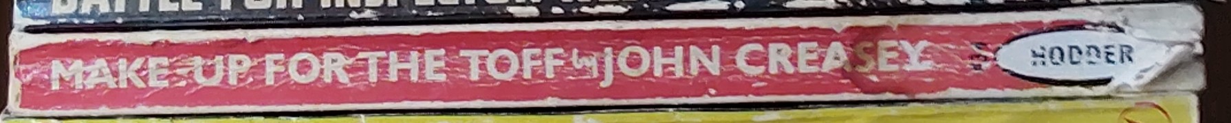 John Creasey  MAKE-UP FOR THE TOFF spine of book image