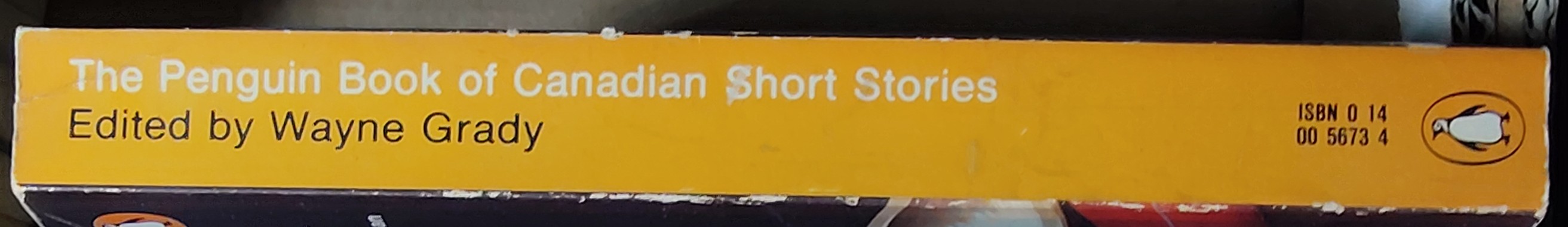 Wayne Grady (Edits) THE PENGUIN BOOK OF CANADIAN SHORT STORIES spine of book image