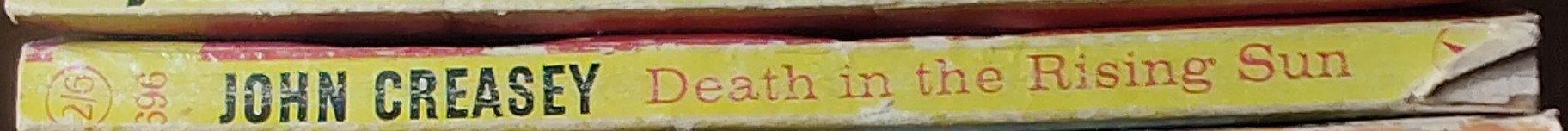 John Creasey  DEATH IN THE RISING SUN (Dr. Palfrey) spine of book image