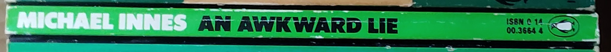 Michael Innes  AN AWKWARD LIE spine of book image
