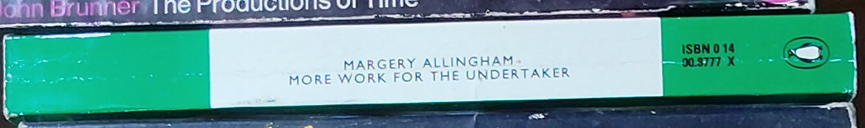 Margery Allingham  MORE WORK FOR THE UNDERTAKER spine of book image