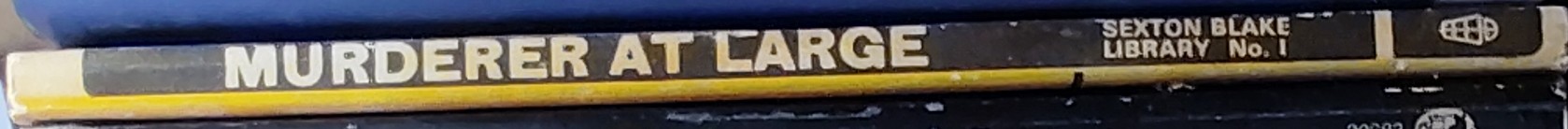 W.A. Ballinger  MURDERER AT LARGE (Sexton Blake) spine of book image