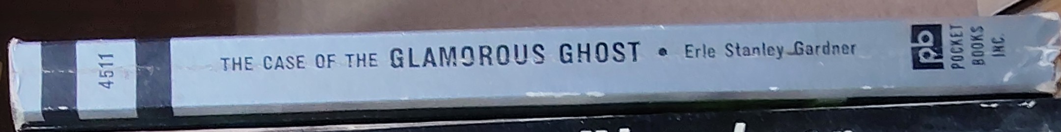 Erle Stanley Gardner  THE CASE OF THE GLAMOROUS GHOST spine of book image