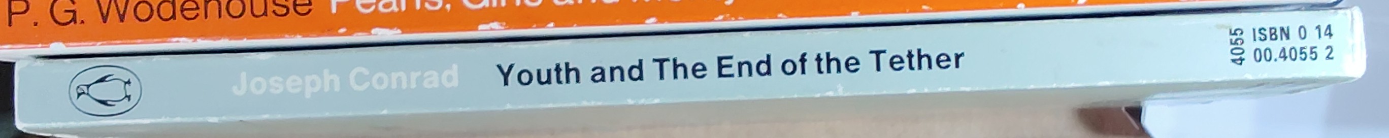 Joseph Conrad  YOUTH and THE END OF THE TETHER spine of book image