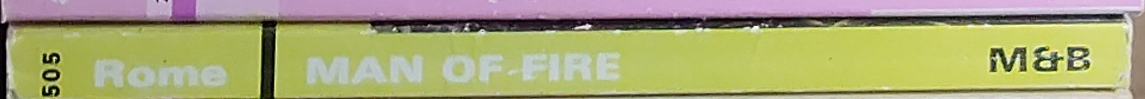 Margaret Rome  MAN OF FIRE spine of book image