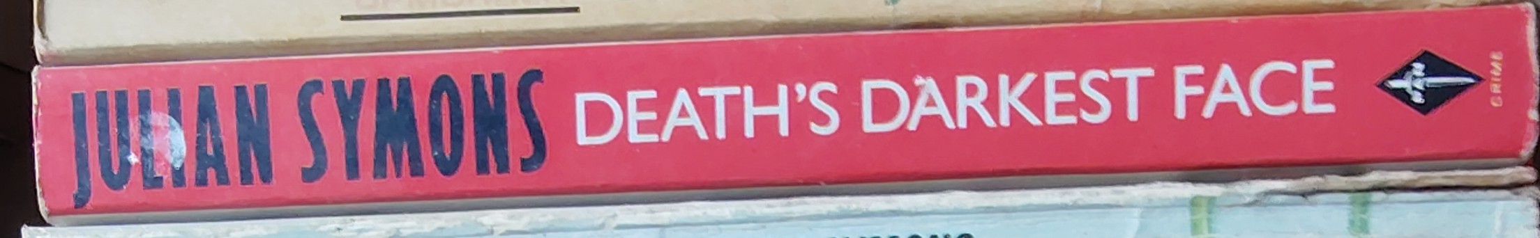 Julian Symons  DEATH'S DARKEST FACE spine of book image