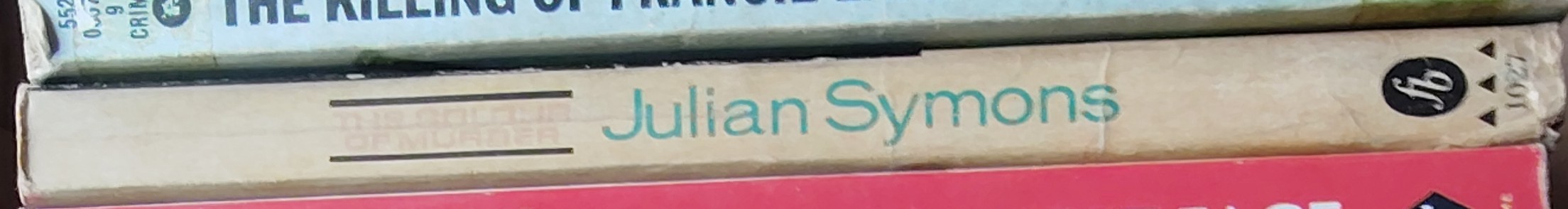 Julian Symons  THE COLOUR OF MURDER spine of book image
