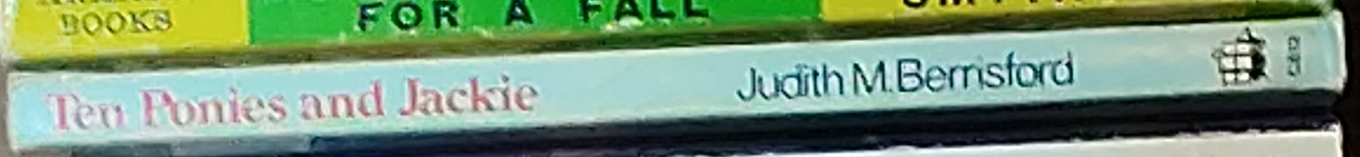 Judith M. Berrisford  TEN PONIES AND JACKIE spine of book image