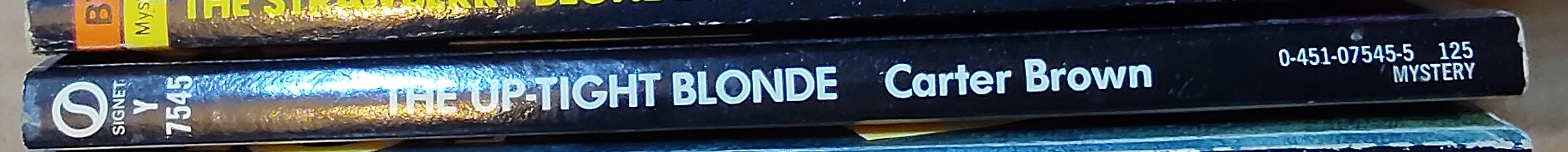 Carter Brown  THE UP-TIGHT BLONDE spine of book image