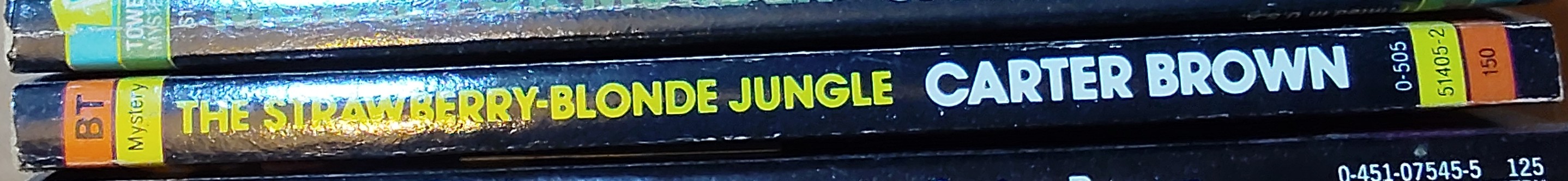 Carter Brown  THE STRAWBERRY-BLONDE JUNGLE spine of book image