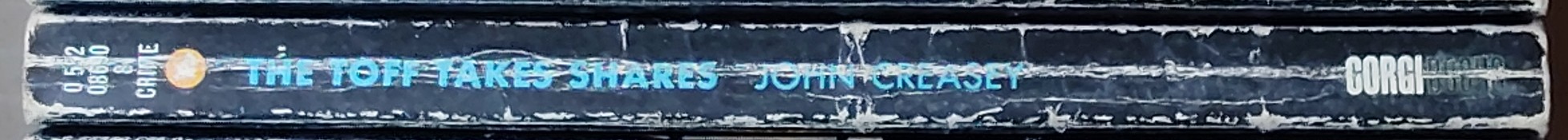 John Creasey  THE TOFF TAKES SHARES spine of book image