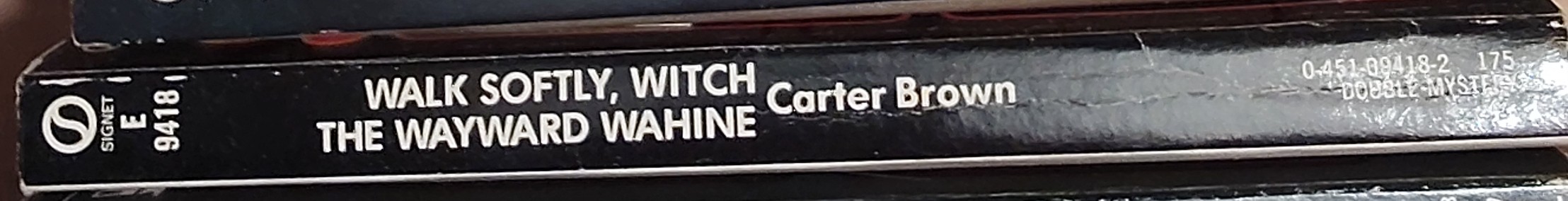 Carter Brown  WALK SOFTLY, WITCH and THE WAYWARD WAHINE spine of book image