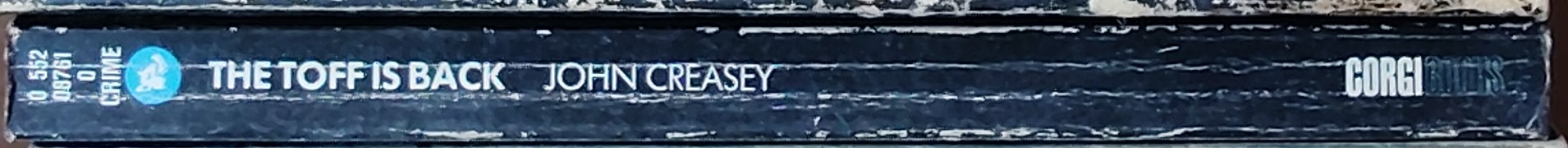 John Creasey  THE TOFF IS BACK spine of book image