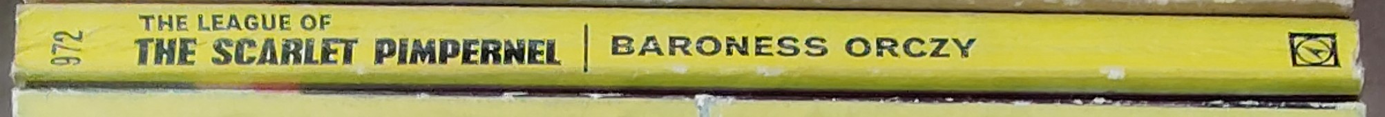 Baroness Orczy  THE LEAGUE OF THE SCARET PIMPERNEL spine of book image