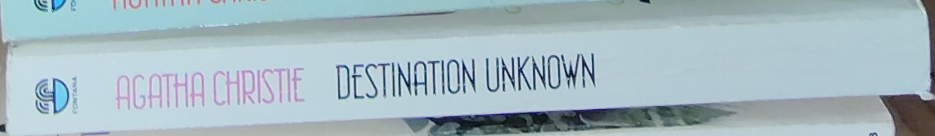 Agatha Christie  DESTINATION UNKNOWN spine of book image